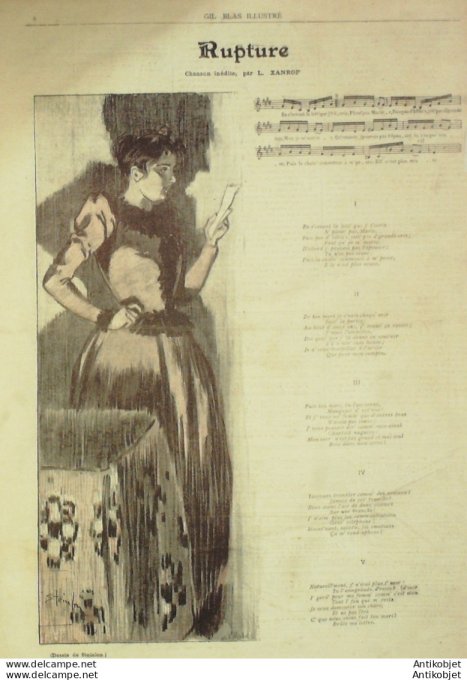 Gil Blas 1892 n°01 René MAIZEROY XANROF LEBEGUE XANROF