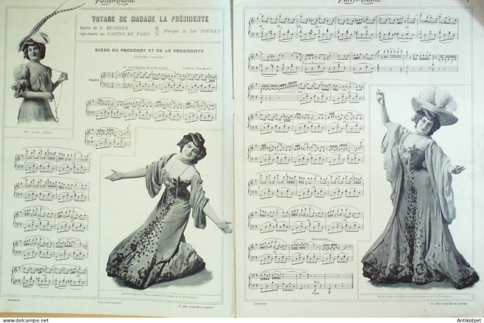 Paris qui chante 1905 n°111 Héraud Duval Val d'Or Nita Darbel Davierre Max Steiner