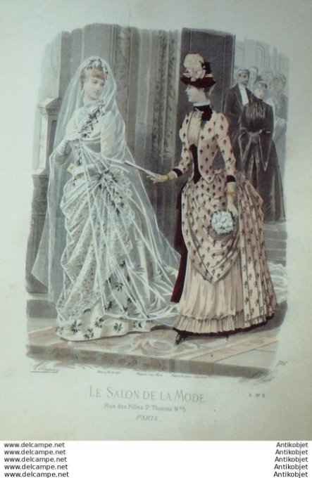Gravure Mode Salon 1884 #  705 (Old Fashion plate)