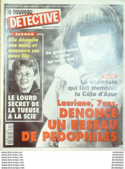 Détective 1996 # 709 Sceaux Frejus Levallois-Perret Ancôme Nice Lieuron St-Ouen