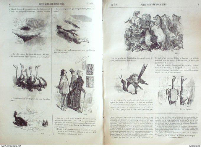 Petit journal pour Rire 1866 # 599 grosses betes a l'Exposition Gustave Dore