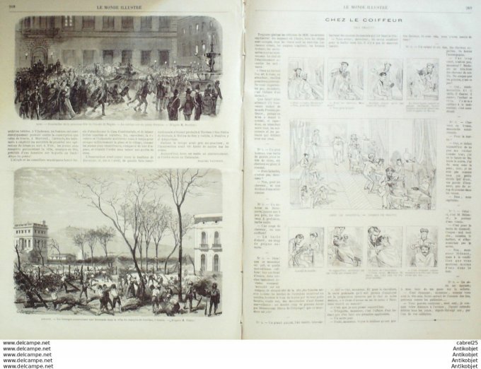 Le Monde illustré 1870 n°680 Espagne Gracia Jérusalem Italie Rome Roi Naples