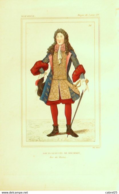 De Bourbon  Louis Auguste Duc Du Maine Louis Xiv 17ème 1852