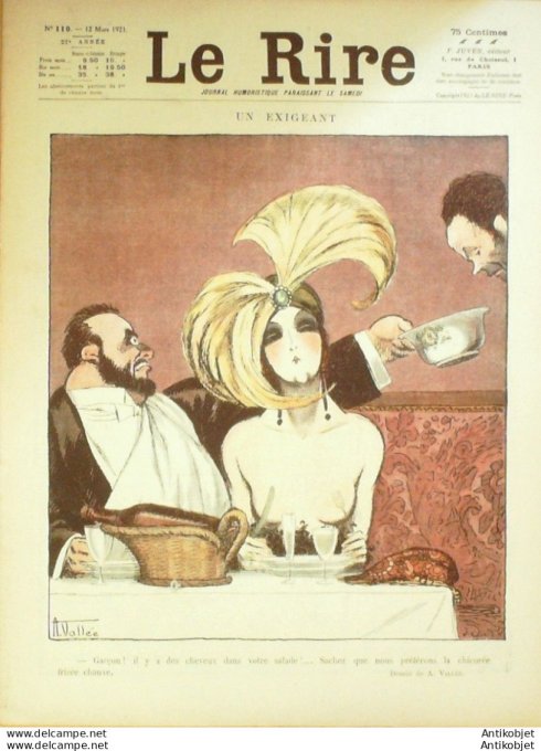 Le Rire 1921-03-12 # 110 Journal humoristique Ed.Originale Phenomenes