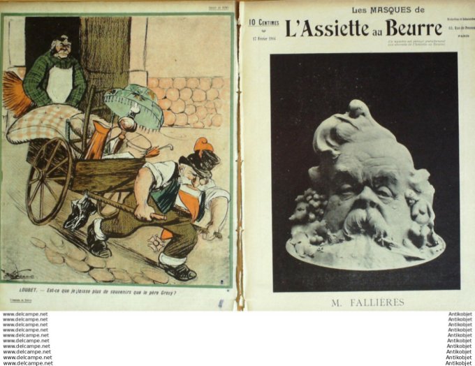 L'Assiette au beurre 1906 # 255 Le demenagement d'Emile Barrere Hrandjouan