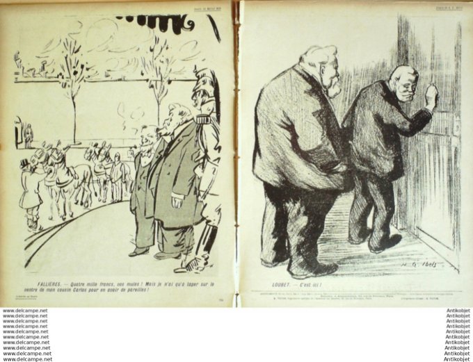 L'Assiette au beurre 1906 # 255 Le demenagement d'Emile Barrere Hrandjouan