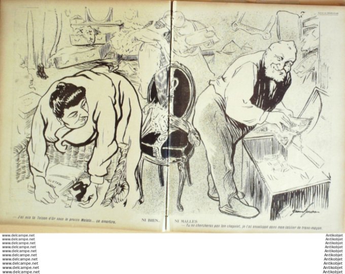 L'Assiette au beurre 1906 # 255 Le demenagement d'Emile Barrere Hrandjouan