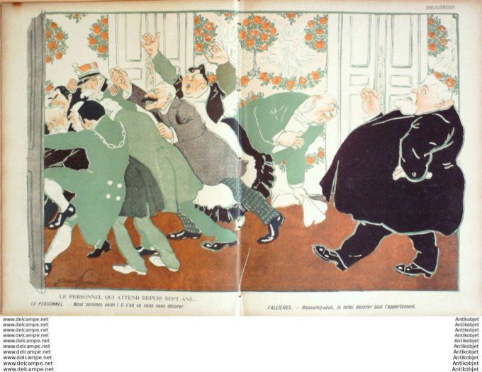 L'Assiette au beurre 1906 # 255 Le demenagement d'Emile Barrere Hrandjouan