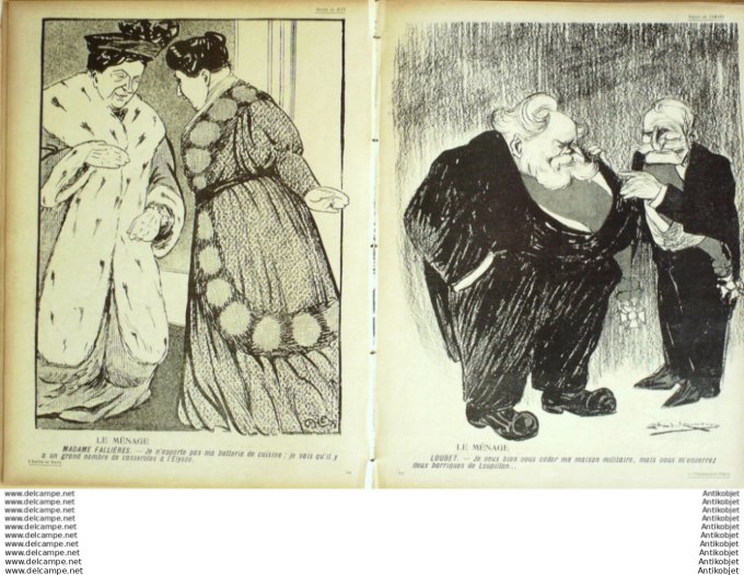 L'Assiette au beurre 1906 # 255 Le demenagement d'Emile Barrere Hrandjouan