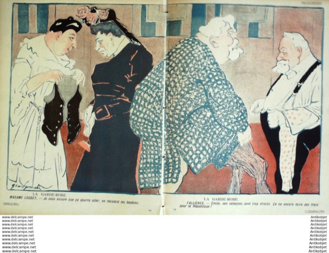 L'Assiette au beurre 1906 # 255 Le demenagement d'Emile Barrere Hrandjouan