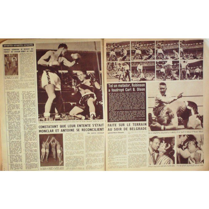 Miroir Des Sports 1956 #  568 21 Mai Robinson Olson Ballarin Mino Rolland Stablinski