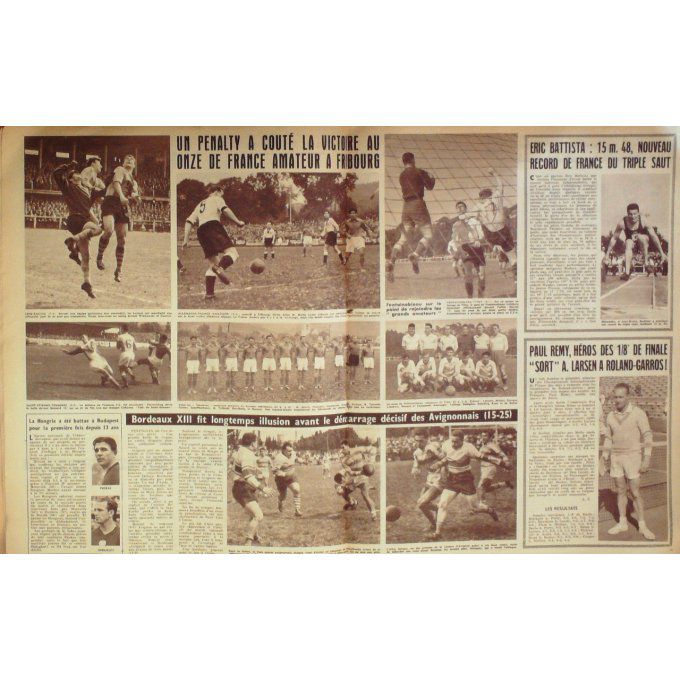 Miroir des Sports 1956 n° 568 21/05 ROBINSON OLSON BALLARIN MINO ROLLAND STABLINSKI