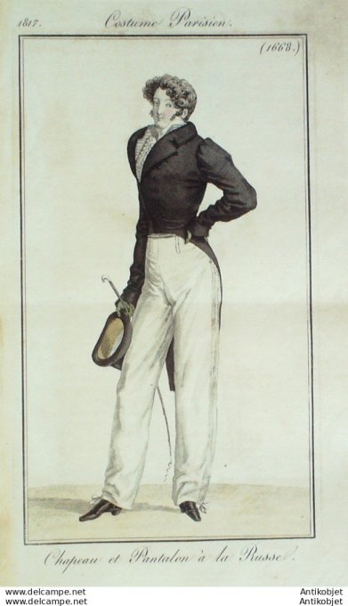Costume Parisien 1817 # 1668 Pantalon homme à la Russe
