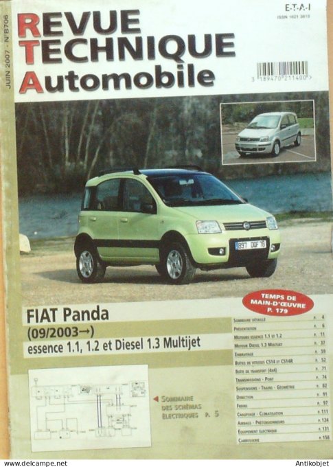 Revue Tech. Automobile 2007 n°B706 Fiat Panda essence Miltijet