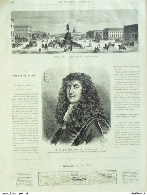 Le journal illustré 1869 n°301 Pérou Séisme Allemagne Berlin De la Reynie