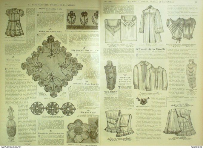 La Mode illustrée journal 1905 n° 05 Toilette de visite en Messaline