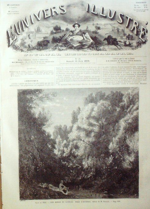L'Univers illustré 1859 #  56 Hyères (83) courses chinoises Garibaldi en Italie