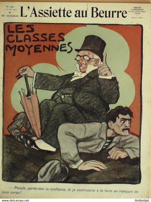 L'Assiette au beurre 1910 # 462 Les Classes moyennes Bernard Edouard