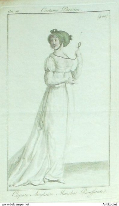 Costume Parisien 1802 an 10 # 400 (eau forte) Capote anglaise