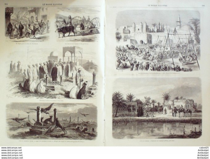 Le Monde illustré 1870 n°679 Turquie Smyrne Bagne Du Djezair Khan Egypte Caire Cuba La Havane