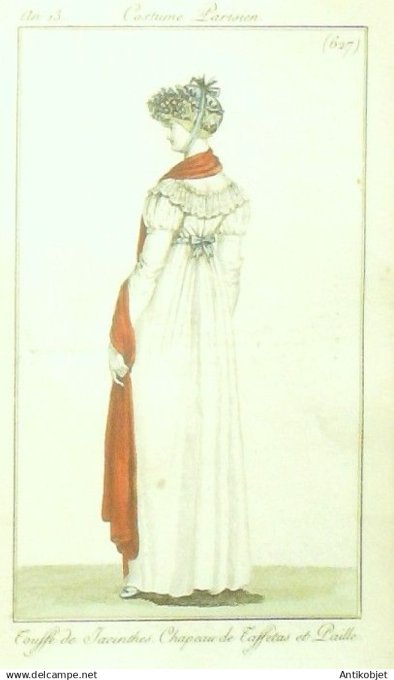 Costume Parisien 1805 an 13 # 627 (eau forte) Touffe de Jaconthes