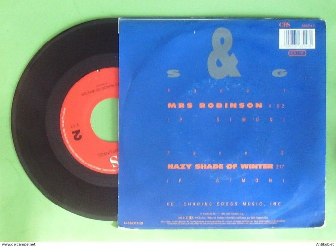 Simon & Garfunkel 45T SP Mrs Robinson 1968