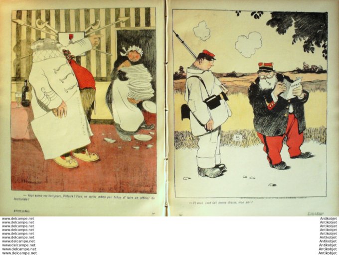 L'Assiette au beurre 1905 # 230 Officiers de reserves dispenses Villemot