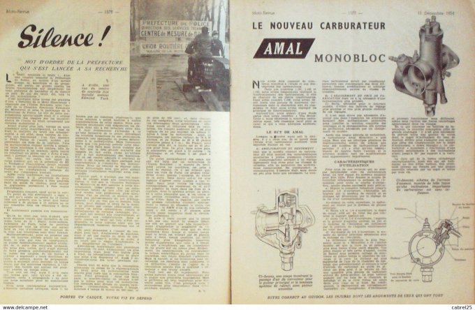 Moto Revue 1952 n° 1216 Horex Imperator carburateur Amal Bmw R 51 3 salon de Milan