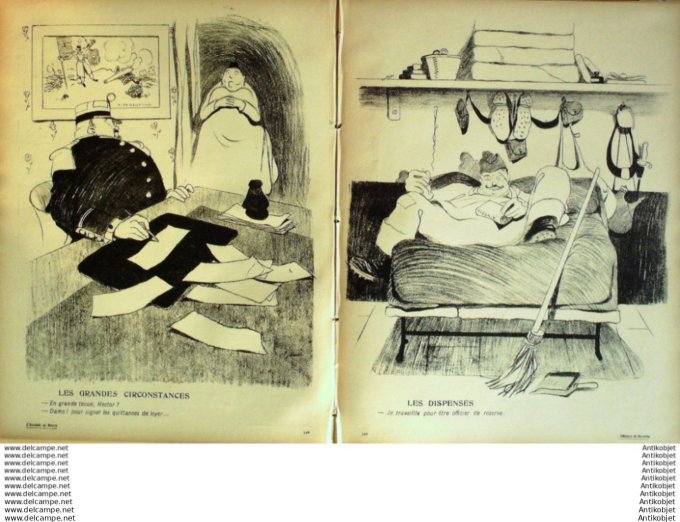 L'Assiette au beurre 1905 # 230 Officiers de reserves dispenses Villemot