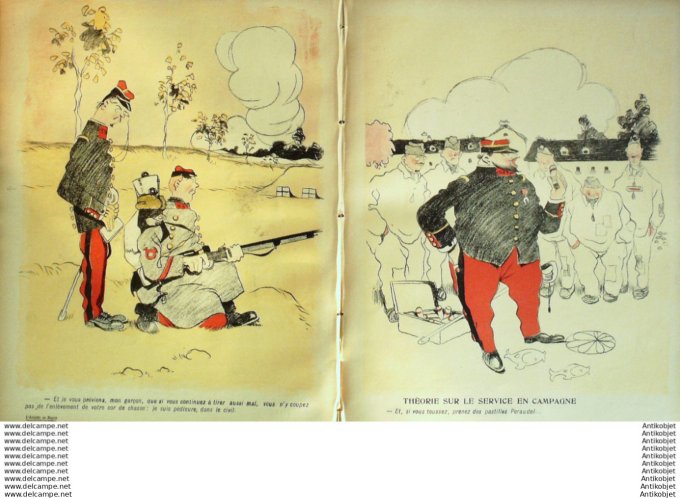 L'Assiette au beurre 1905 # 230 Officiers de reserves dispenses Villemot