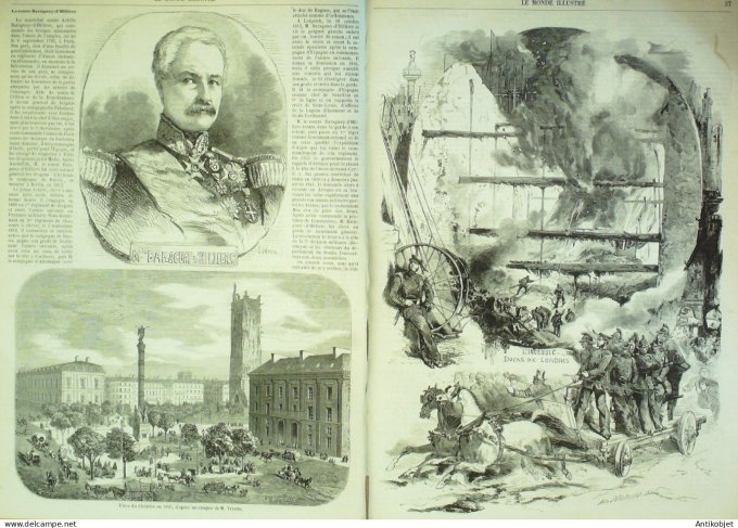 Le Monde illustré 1858 n° 66 Havre Gillchrest (76) Romorantin (41) Bourges (18)