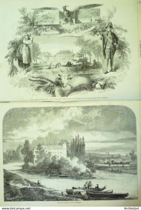 Le Monde illustré 1858 n° 66 Havre Gillchrest (76) Romorantin (41) Bourges (18)