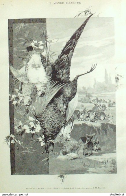 Le Monde illustré 1887 n°1591 Angleterre théâtre d’Exeter Le Havre (76)