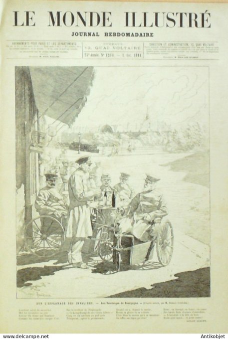 Le Monde illustré 1881 n°1280 Italie Venise Tunisie Zaghouan Bourgogne vendanges