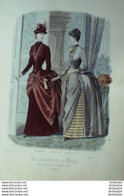 Gravure Mode Salon 1884 #  704 (Old Fashion plate)