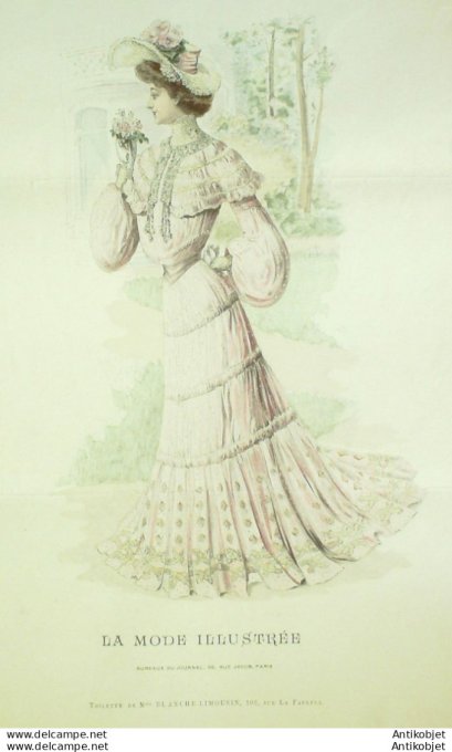Gravure Mode illustree 1903 # 30 (Old Fashion plate) rare