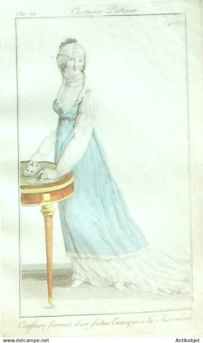 Costume Parisien 1802 an 10 # 407 (eau forte) Tunique ? la Mameluck