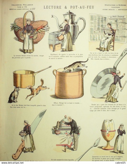 Lecture & Pot Au Feu  (Pellerin d'epinal)