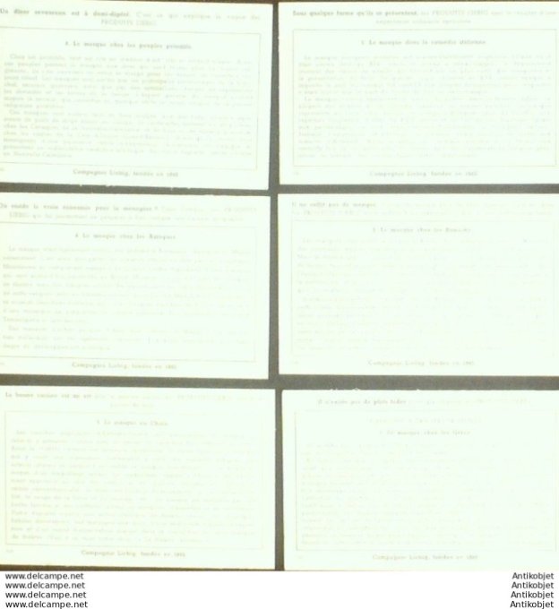 Chromo Liebig Sang 1479 Le masque a  travers le monde (1949)