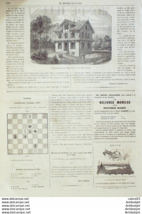 Le Monde illustré 1864 n°385 Napolitains Limoges (87) Arcachon (33) St-Cloud Roi d'Espagne