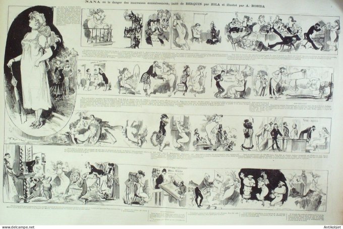 La Caricature 1880 #   9 Femmes électrices éligibles Draner Robida Trick Négro