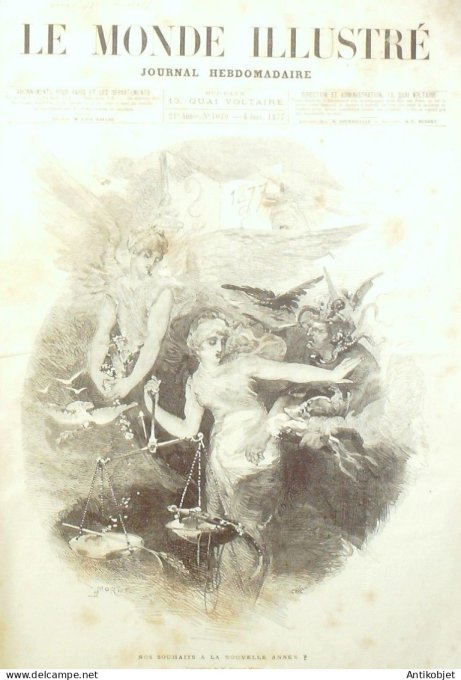 Monde illustré-1864-363-MONTMARTRE-SOLESMES-Pologne VARSOVIE-Sénégal CAYOR LORO-PIFFERARI-Danemark-M