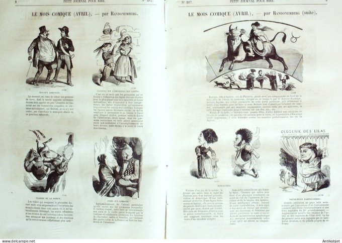 Petit journal pour Rire 1860 # 267 Les Oeufs de Paques Grevin