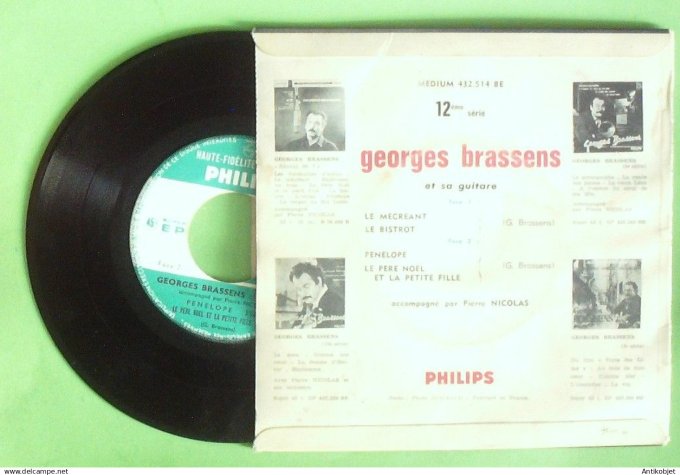 Brassens Georges 45T EP Le bistrot (languette) 1961
