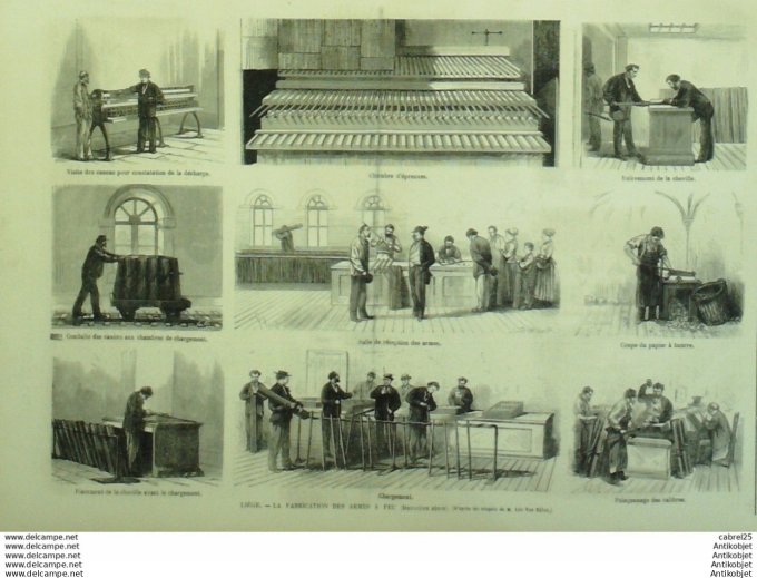 Le Monde illustré 1868 n°599 Gisors (60) Heron Dampront Vigny Belgique Liege Usa Indiens Sioux