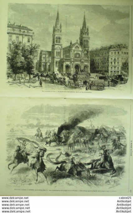 Le Monde illustré 1868 n°599 Gisors (60) Heron Dampront Vigny Belgique Liege Usa Indiens Sioux