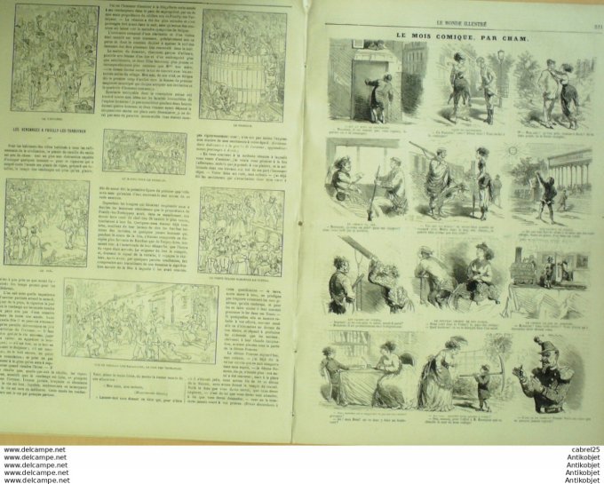 Le Monde illustré 1868 n°599 Gisors (60) Heron Dampront Vigny Belgique Liege Usa Indiens Sioux