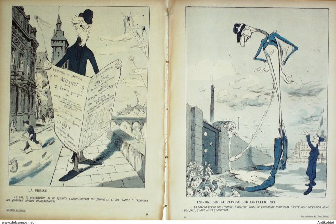 L'Assiette au beurre 1907 n°317 Les opinions de César Tripet Savignol