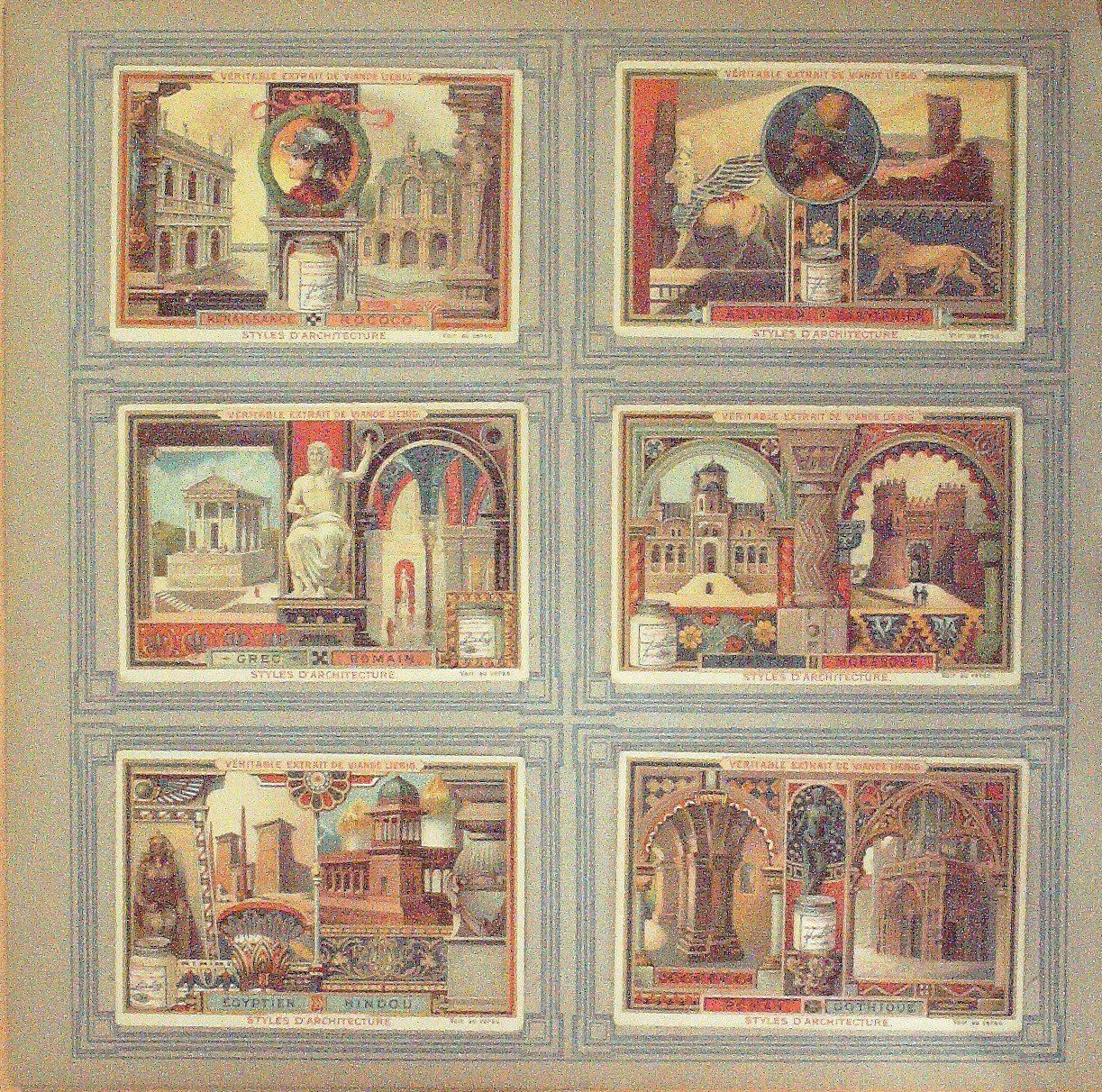 Chromo LIEBIG S 575 STYLES d'ARCHITECTURES (série) 1898