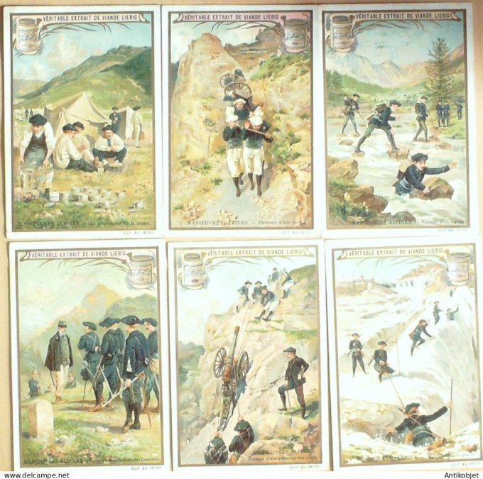 Chromo Liebig Sang  738 Manoeuvres Alpines (1903)